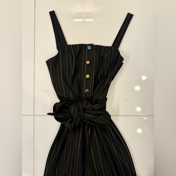 STAUD Tao Jumpsuit Rainbow Stripe Wide Leg. Size 2 - Picture 3 of 5